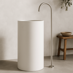 Waterevolution Flow Freestanding sink faucet spout full stainless steel T1677IE
